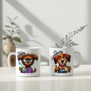 Personalisierte Kaffeetasse mit Wunschname - before Coffee - Hund