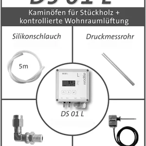 Differenzdruck-Controller DS-01 L Comfort-Paket Lüftung + Kaminofen