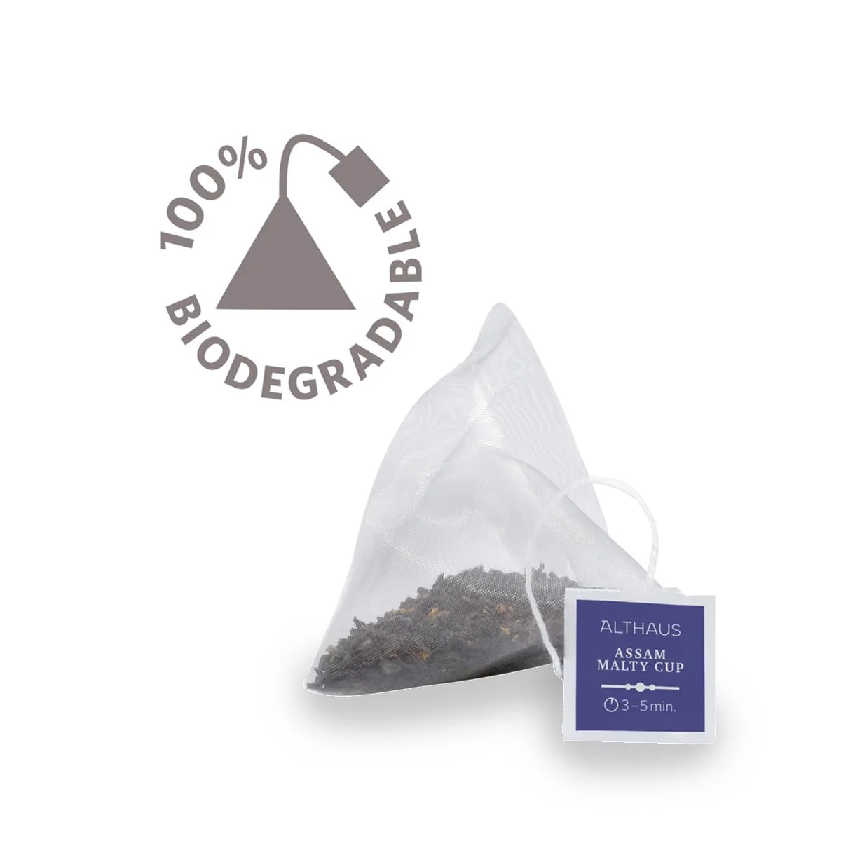 4 x ALTHAUS Assam Malty Cup Schwarzer Tee, 60 Pyramidenbeutel, 165g – Bild 5