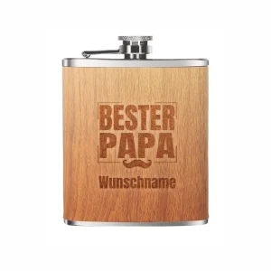 Personalisierter Flachmann mit Gravur - Bester Papa