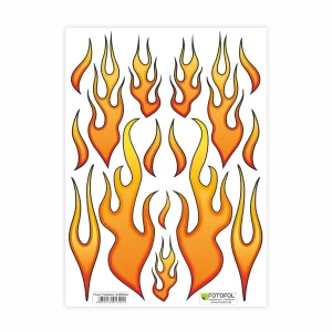 Feuer Flammen Aufkleber Set  - für Auto, Fahrzeuge, Roller, Moped,  Fahrrad, Laptop, Smartphone, Bobby Car