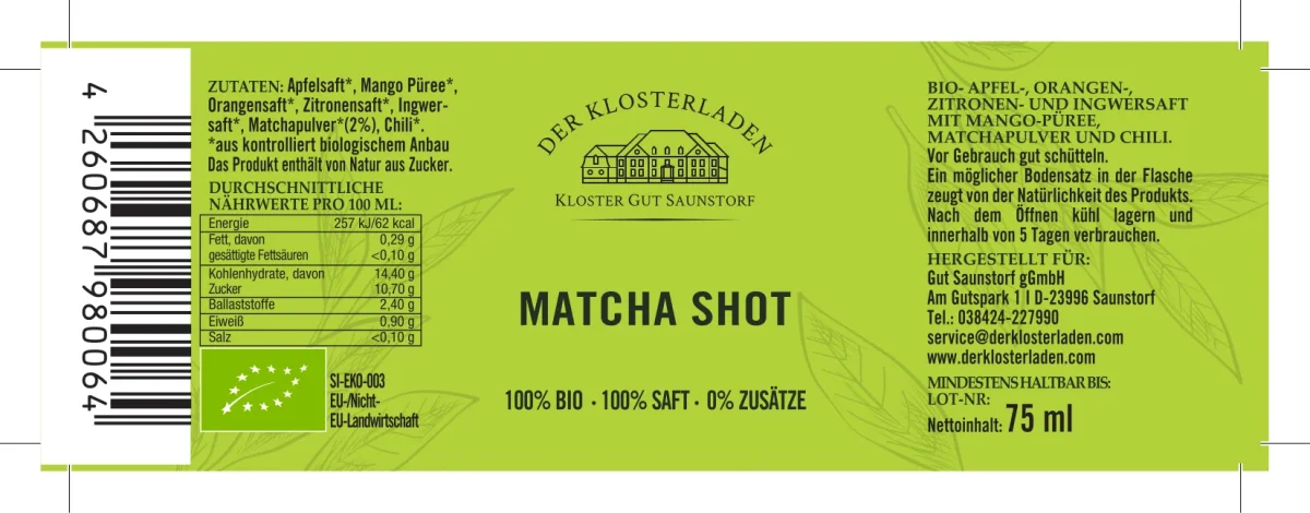 Shots Probierset - BIO - (Ingwer / Kurkuma / Matcha-Shot) – Bild 6