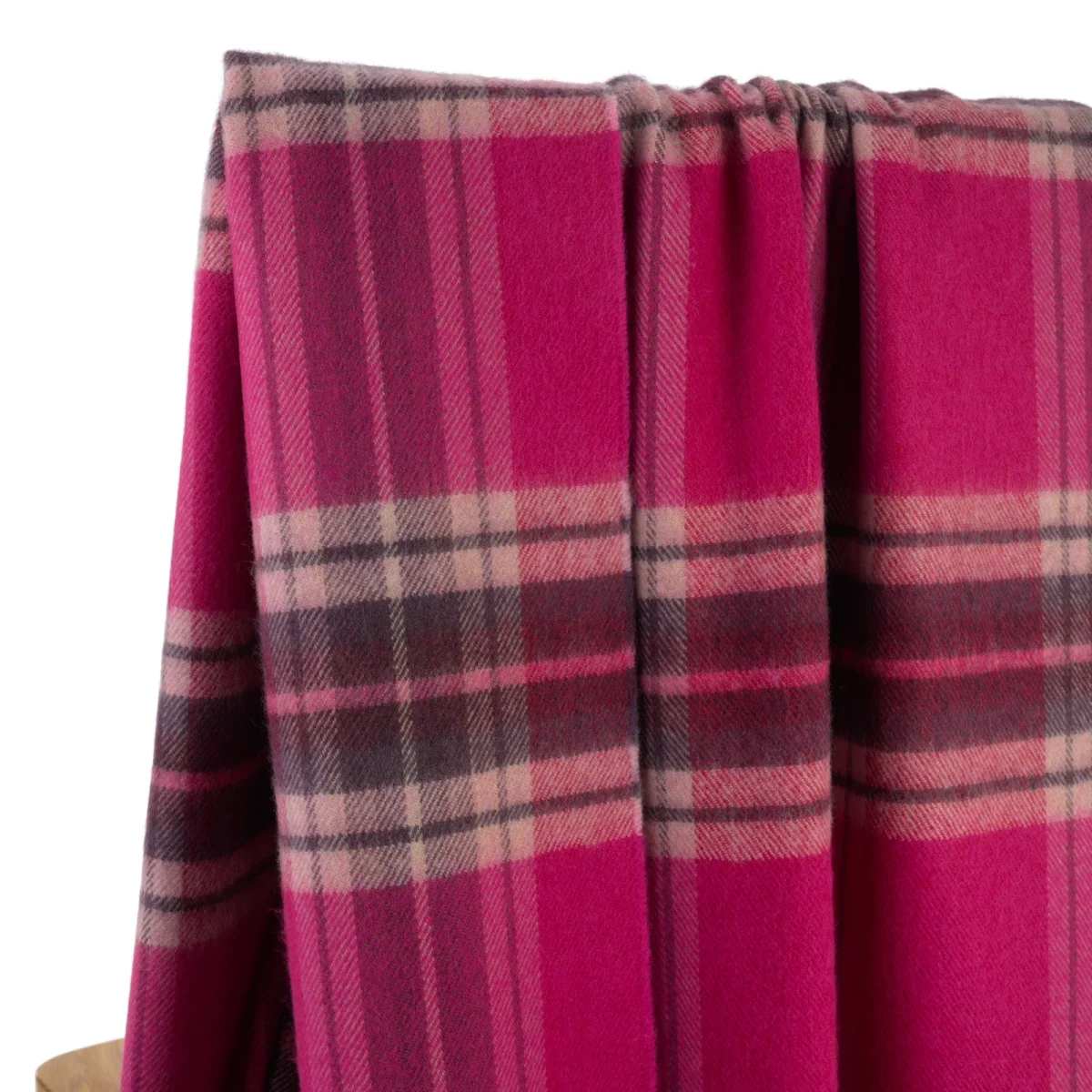 Breiter Schal aus feiner Schurwolle (Merino) - Pink – Bild 5