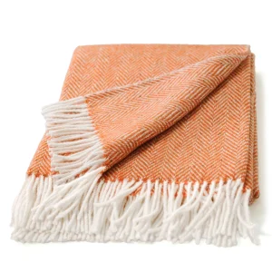 Fischgrätdecke in Orange