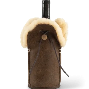 Champagnerkühler aus braunem Leder