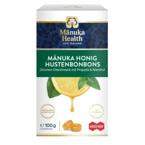 Manuka Honig Lutschbonbons - Zitrone mit Propolis & Menthol (100g)